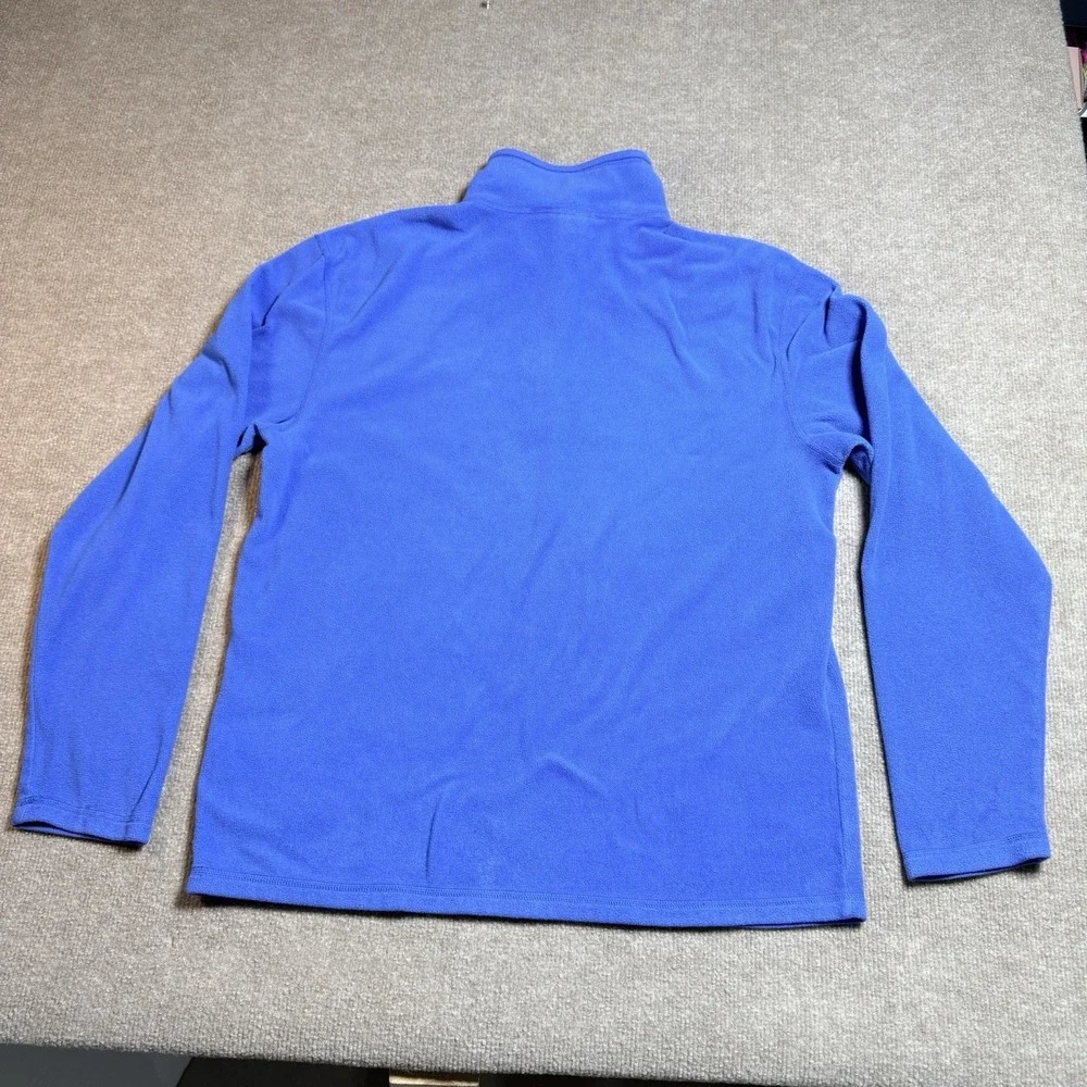 The North Face Polartec Classic Fleece 1/4 Zip Pullover‎ Blue Yellow Logo Medium